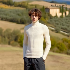 [모두스비벤디] 남성 터틀넥 니트