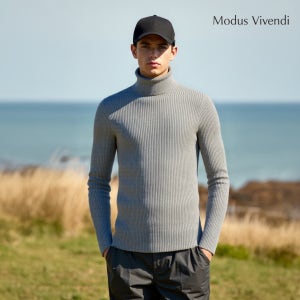 [모두스비벤디] 남성 터틀넥 니트