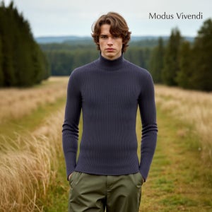 [모두스비벤디] 남성 터틀넥 니트