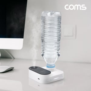 COMS 무선 미니 가습기 LED 무드등 휴대용 초소형 페트병 가습 사무실 집 독서실