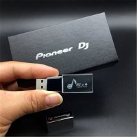 LED 조명 로고 크리스탈 USB 플래시 펜 드라이브 4GB 8GB 16GB 32GB USB2.0 선물 Pendrive 스틱 10 개 이상