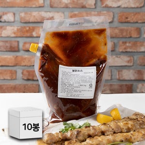 유니푸드 불닭소스 2kg x 10봉 대용량 매운음식 핫소스 닭꼬지