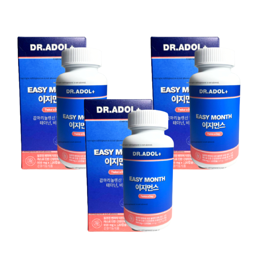 닥터아돌 <b>이지먼스</b> 감마리놀렌산 테아닌 비타민E 950mg 1개월 3박스