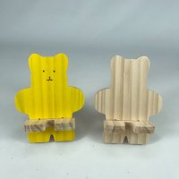 핸드폰 거치대 (곰) 에셀나무 목공체험 DIY KIT 반제품