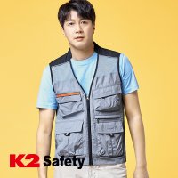 K2 세이프티 남자 조끼 등산 작업 망사 여름 안전 배달 614R