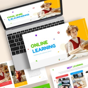 Online Learning 파워포인트 PPT 템플릿 (교육, 온라인, 수업, 온라인교육, 비대면, 공부, 학습, 홈스쿨링)