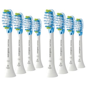 필립스 정품 소니케어 C3 프리미엄 플라그 디펜스 화이트 스탠다드 전동칫솔모 교체용 8개