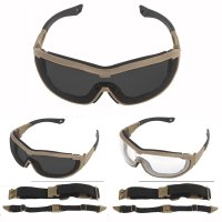 고정 스트랩 탄성 머리띠 UV 보호 선글라스 클리어 렌즈/블랙 렌즈와 전술 야외 방풍 고글