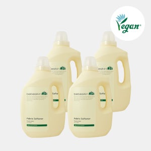 [비건 인증] 2+2 베베스킨 라이프 섬유유연제 (프리지아코튼향) 2L x 4개입 향기좋은 대용량 실내건조 빨래냄새제거