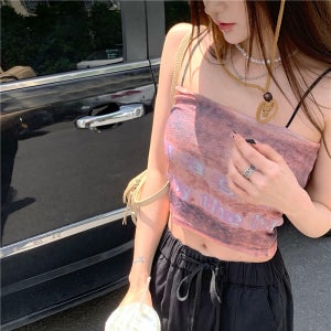 스윗매시 섹시 나시 ins 대박 나염 상의