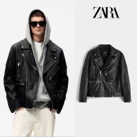 자라 라이더자켓 남자 봄 레더 자켓 ZARA