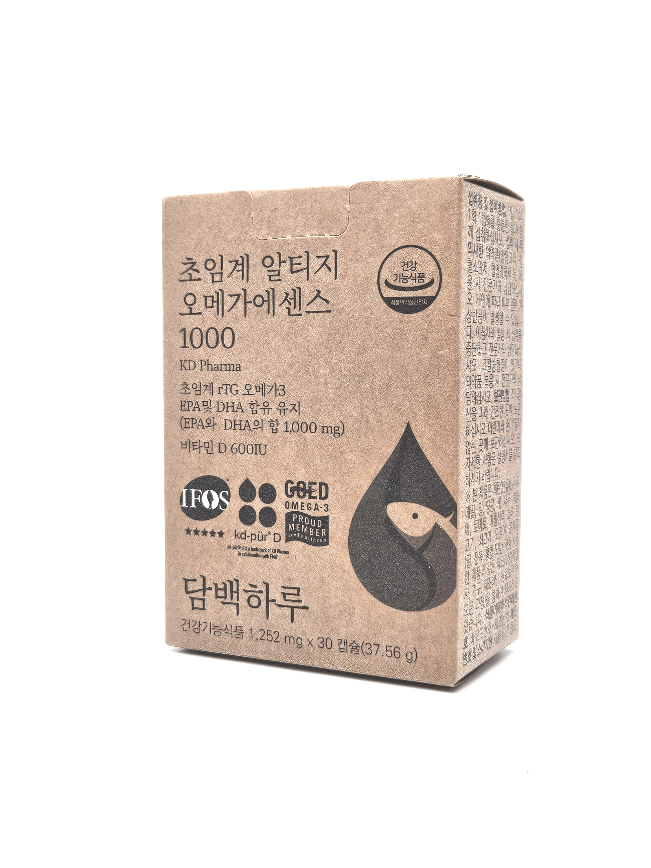 담백하루 <b>초임계 알티지 오메가 에센스 1000</b> 1255mg x 30캡슐