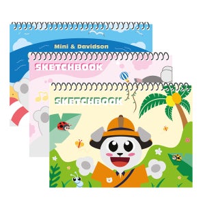 흥국산업 3000 아동용 스케치북 8절 남녀공용 디자인 랜덤발송