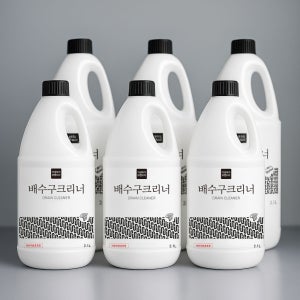 강력한 배수구 클리너 2.1L x 6개 / 배수관 하수구 싱크대크리너 세정제 청소세제