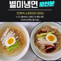 밀키트 10인분 물 비빔 냉면육수양념장사리 집 업소용 할머니가만들어주신 평양함흥 메밀냉면