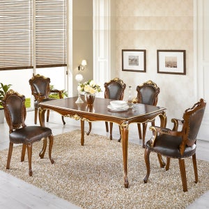 인더트리 엔틱가구 6인용 고급 클래식 식탁세트