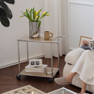 모듈 미드센추리 수납장 침대 틈새장 턴테이블 선반 이동식 선반 트롤리 A타입