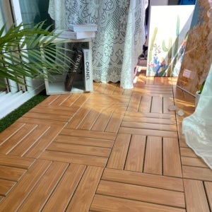 조아마루 24P(본판16장마감재8장) 간편조립식발판 인테리어 바닥재 데크타일 베란다 테라스