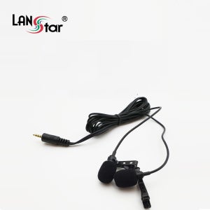 LANstar 외장마이크 3.5mm 클립형 마이크 케이블 LS-MC2