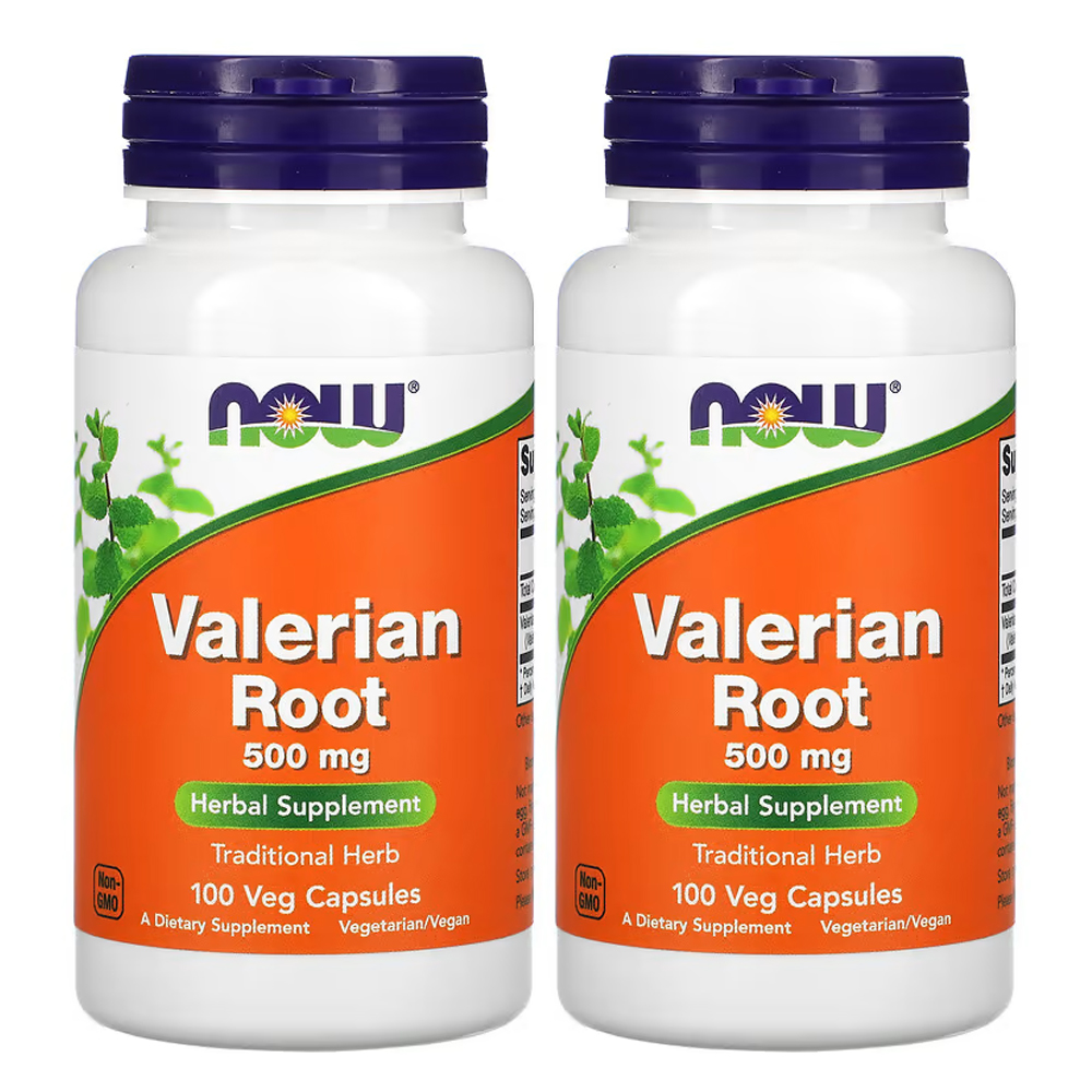 1+1 나우푸드 발레리안 루트 뿌리 500mg 베지 100캡슐 x2통 Now Valerian Root