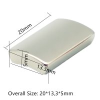 24 개 NdFeB 아크 OR18xIR14x45deg.x20 mm N42H 발 강력줄자석