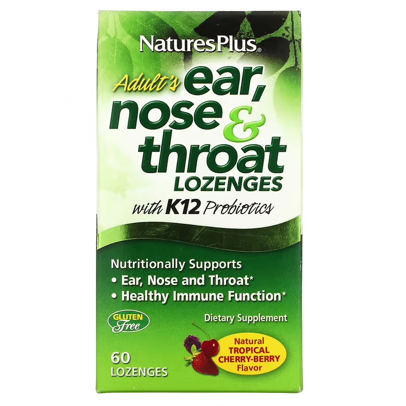 <b>네이처스플러스</b> 귀코목 K12유산균 사탕 열대체리베리 60개입 Ear Nose Throat