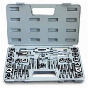 탭다이스 40pcs 나사산가공 나사탭 핸들 세트