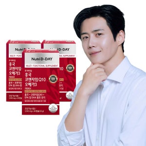 뉴트리디데이 프리미엄 홍국 코엔자임Q10 오메가3 30캡슐 x 3박스 (총3개월분)