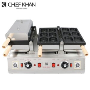 쉐프칸 2구 12P 계란빵기계 푸드트럭 간식 CFK-3212