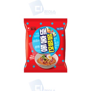 농심 배홍동쫄쫄면 129g 20봉 봉지면 비빔라면
