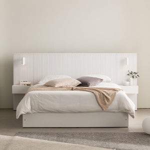 스칸디아 에센셜 템바보드 LED 호텔 수납침대 SS/Q/K/LK 프레임