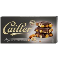 Cailler Whole Hazelnuts Dark Chocolate 까이에 스위스 호올 헤이즐넛 견과 다크 초콜릿 바 200g 6팩