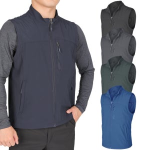 남성 봄 여름 경량 등산조끼 빅사이즈 아웃도어 바람막이 등산복 조끼(JH31VE010M)