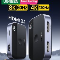 UGREEN 8K HDMI Switch 2.1 TV 2in1 분배기 스위치