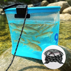 낚시 두레박 투명 접이식 뚜레박 물통 두레박줄 바다 민물 해루질 EVA 21형