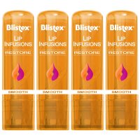 Blistex 블리스텍스 립밤 인퓨션 리스토어 오렌지 3.7g 4팩