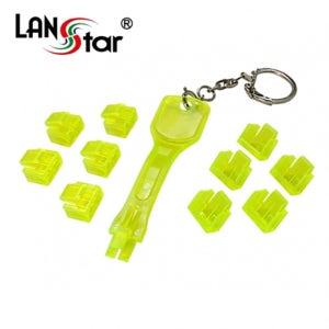 LANstar LAN 포트 락키 LOCK RJ45보안잠금 LS-LAN1021-SET-Y