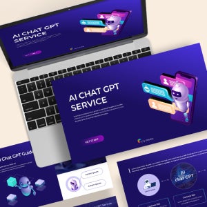 AI Chat GPT 파워포인트 PPT 템플릿 (챗봇, 인공지능, 메타버스, 로봇, chatgpt, AI 채팅)