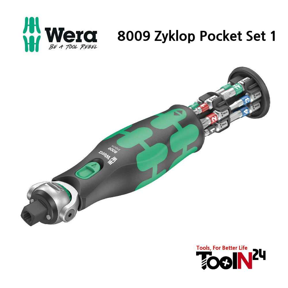 베라 8009 자이클롭 드라이버 라쳇 콤보 드라이버 세트 1 / WERA 8009 Zyklop Pocket Set 1 / 004280