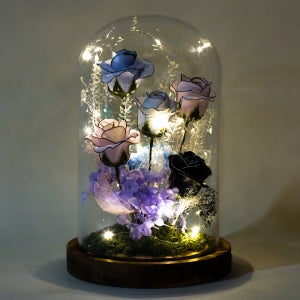 비누꽃 꽃다발 여자친구선물 꽃바구니 라미아화이트 샤낼 꽃 무드등