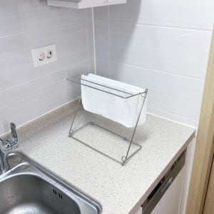 접이식 스테인리스 주방 행주 걸이 건조대 싱크대 수건 고무장갑 수세미 정리 거치대