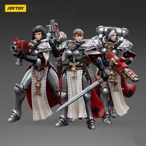 [소량] 조이토이 워해머 40K 아뎁타 소로리타스 아르젠트 슈라우드 배틀 시스터즈 실버 수녀 3종세트 1:18 10.5cm