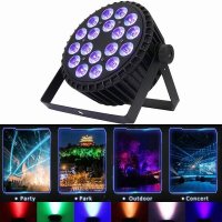 SHEHDS Aluminum Alloy 18x18w LED PAR Stage Light RGBWA+UV DJ Disco Party Club