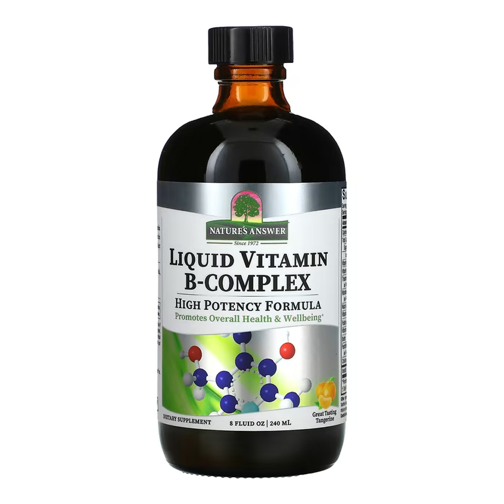 Nature’s Answer 네이처스 앤서 리퀴드 비타민 B 콤플렉스 귤 맛 액상 240 ml 비타민 C 엽산 비오틴 판토텐산