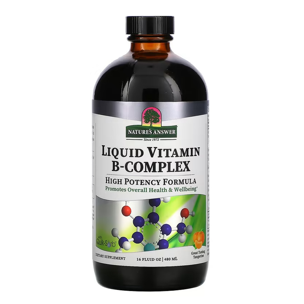 Nature’s Answer 네이처스 앤서 리퀴드 비타민 B 콤플렉스 귤 맛 액상 480ml 비타민 C 엽산 비오틴 판토텐산