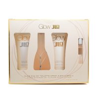 제니퍼로페즈 글로우바이 제이로 4pc 기프트 세트 100ml EDT 향수 + 롤러볼 + 바디 로션 + 샤워 젤