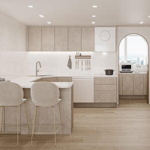 루이8000 스톤샌드 싱크대 (1.4m기준) 주방리모델링 싱크대리모델링