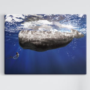 물멍 바다 그림 사무실 인테리어 액자 심해고래 캔버스 액자 50호 116.8x80.3cm