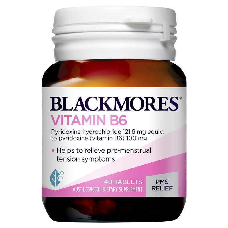 <b>블랙모어스 비타민 B6</b> 100mg 여성 헬스 40정