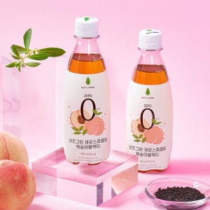 넛츠그린 제로스파클링 복숭아블랙티 제로칼로리 저칼로리 탄산음료 6병
